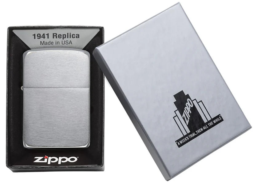 Zippo Replica 1941 Brusched Chrome - Kveikjari