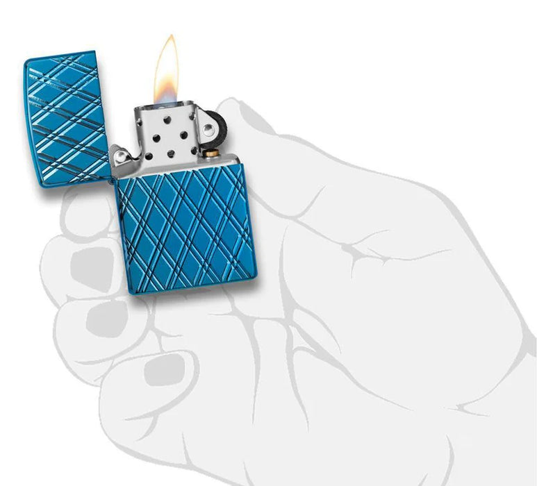 Zippo Blue Diamonds Armor - Kveikjari