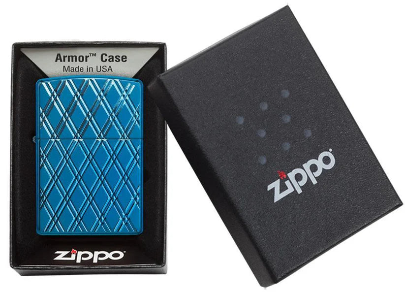 Zippo Blue Diamonds Armor - Kveikjari