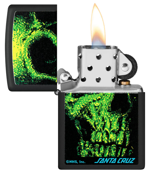 Zippo Santa Cruz Skull Black Matte - Kveikjari