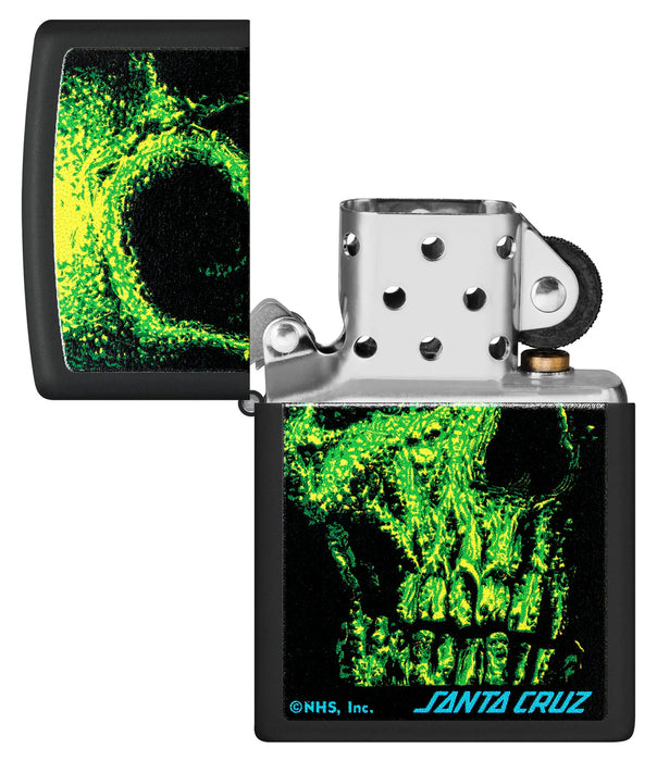 Zippo Santa Cruz Skull Black Matte - Kveikjari