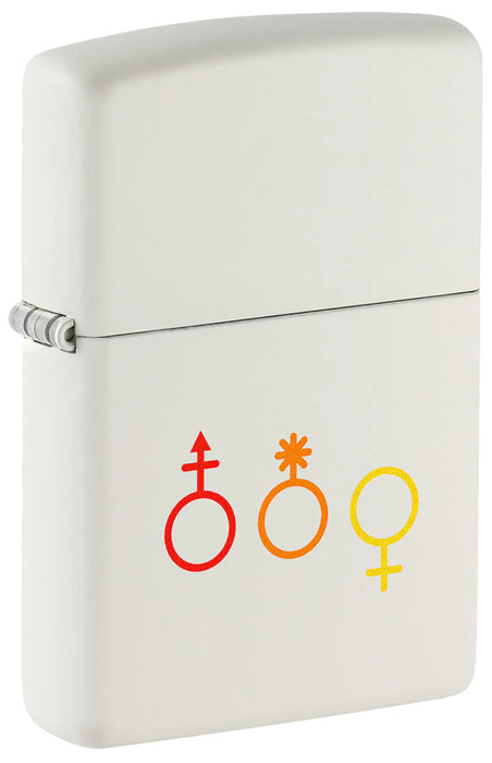 Zippo Gender Icons White Matte - Kveikjari