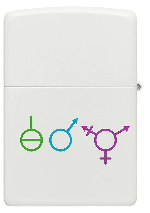 Zippo Gender Icons White Matte - Kveikjari