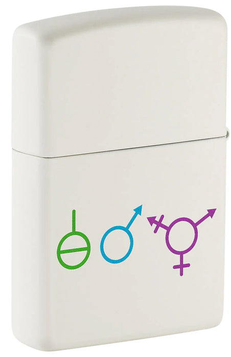 Zippo Gender Icons White Matte - Kveikjari