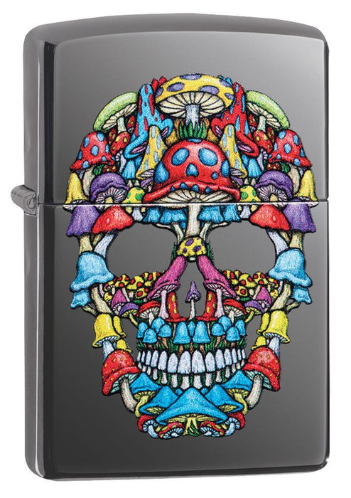 Zippo Mushroom Skull Black Ice - Kveikjari