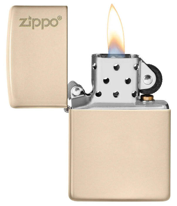 Zippo Flat Sand Logo - Kveikjari