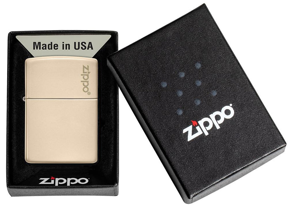 Zippo Flat Sand Logo - Kveikjari