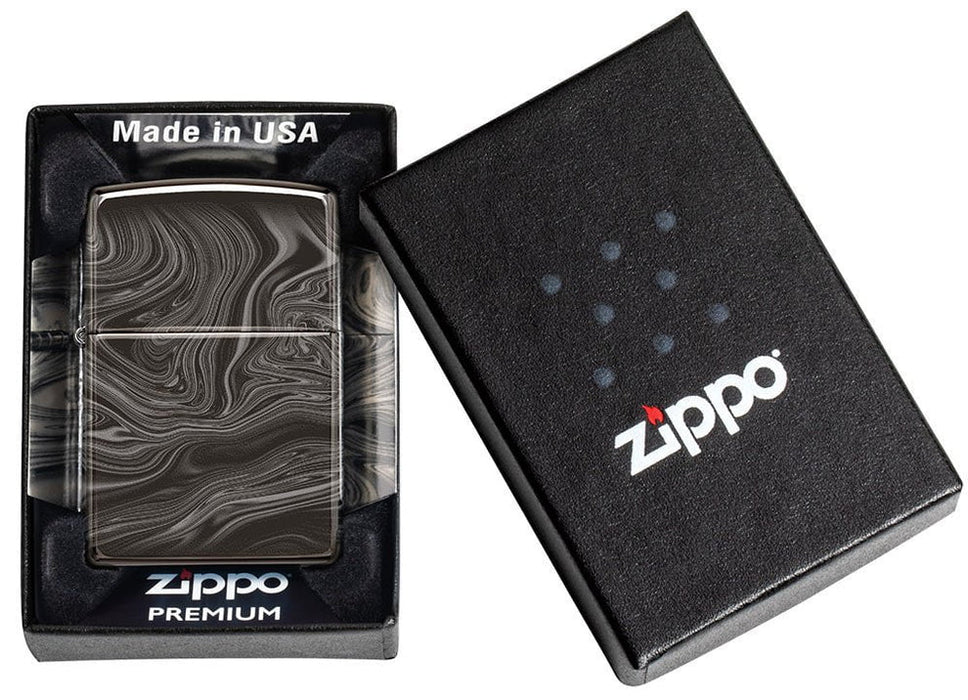 Zippo Marble Pattern HP Black - Kveikjari